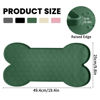 Picture of PWTAA Dog Food Mat Anti-Slip Silicone Dog Bowl Mat Thicker Pet Placemat Waterproof Cat Feeder Pad with Raised Edge Puppy Kitten Feeding Mats Suitable Small Medium-Sized Dogs Cats Eating Tray