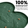 Picture of PWTAA Dog Food Mat Anti-Slip Silicone Dog Bowl Mat Thicker Pet Placemat Waterproof Cat Feeder Pad with Raised Edge Puppy Kitten Feeding Mats Suitable Small Medium-Sized Dogs Cats Eating Tray