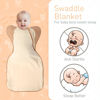 Picture of Knirose Swaddle Blanket Sleep Sack with Arms Up Design 2 Packs, Hands Up Sleeping Sack 3-Way Transitions to Arms-Free Wearable Sleeping Bag for Newborn Baby Boys Girls Snug Fit Calms Startle Reflex