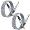 Picture of JOLGOO 1/4 Inch TRS Instrument Cable 6.6ft 2-Pack, 1/4 Guitar Cable, 6.35 Balanced Interconnect Line for Electric Guitar, Bass, Keyboard, Mixer, Amplifier, Speaker, Electric Mandolin, pro Audio