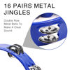 Picture of Soulmate Tambourine Metal Jingles Hand Held Percussion Half-Moon Single Row Tambourine for Kids Adult Musical Instrument Gift for KTV, Party, Blue for 3+ years old