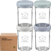Picture of KeaBabies 4pk 8oz Glass Baby Food Containers - Leak-Proof, Microwavable Small Baby Glass Jars with Lids, Baby Food Storage Containers, Baby Snack Containers, BPA-Free Baby Food Jars (Slate)