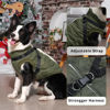 Picture of JoyDaog Dog Jacket with Harness,Fleece Lined Warm Puppy Coat for Winter,Soft Windproof Medium Dog Vest,Green L