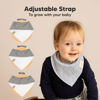 Picture of KeaBabies 8-Pack Organic Baby Bandana Drool Bibs for Boys Girls - Soft Cotton Drooling & Teething Bibs for Infants, Toddlers, Super Absorbent Cotton Bandana Bibs for Baby Boy & Girl, Unisex (Nordic)