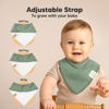 Picture of KeaBabies 8-Pack Organic Baby Bandana Drool Bibs for Boys Girls - Soft Cotton Drooling & Teething Bibs for Infants, Toddlers, Super Absorbent Cotton Bandana Bibs for Baby Boy & Girl (Daybreak)