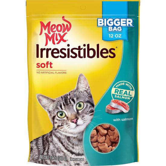 Picture of Meow Mix Irresistibles Soft Cat Treats, Salmon, 12 Ounce (Pack of 5)