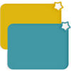 Picture of Moonkie Silicone Placemats for Baby & Kid, Stain Resistant Non-Slip Toddler Food Mats Eating Table Mat with 2 Packs(Teal/Mustard)