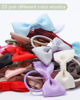 Picture of 40PCS 2 Inches Baby Girls Hair Bows Ties Mini Boutique Elastic Hair Rubber Ribbon Hair Band Accessories for Kids Toddlers Infants (1-40 PCS - Dark color set)