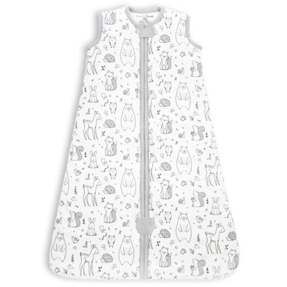 Picture of Mama Cheetah Baby Sleep Sack 2.5 TOG, Winter Baby Sleeping Bag with 2-Way Zipper, Organic Cotton Swaddle Transition Wearable Blanket for Boy Girl Infant Toddler, 0-6 Months