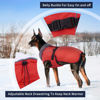 Picture of IECOii Extra Warm Dog Coat Reflective Adjustable Dog Jacket Dog Winter Coat with Buckle Fleece Turtleneck Dog Jacket for Cold Weather Soft Winter Coat for Small Medium Extra Large Dogs