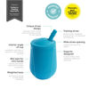 Picture of ezpz Mini Cup + Straw Training System - 9 Months+ (Blue) - 100% Silicone Training Cup for Infants + Toddlers - Designed by a Pediatric Feeding Specialist