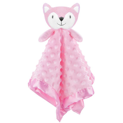 Picture of Pro Goleem Loveys for Babies - Soft Security Blanket Baby Snuggle Toy Newborn Stuffed Animals Baby Gifts for Girls, Pink Fox 16 Inch