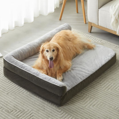 Picture of BFPETHOME Orthopedic Dog Beds for Large Dogs-Waterproof Sofa Dog Bed with Removable Washable Cover, Large Dog Bed with Waterproof Lining and Nonskid Bottom,Pet Bed for Large Dogs