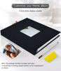 Picture of Popotop Photo Album Self Adhesive with Picture Display Window,40 Pages DIY Scrapbook Album for 4x6 8x10 Picture,Linen Cover Memory Book for Baby Wedding, with Scraper and Metallic Pen