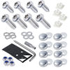 Picture of Hoewina Anti Theft License Plate Screws Kit, 8 Sets Stainless License Plate Screws, Anti-Rattle & Rust-Proof Bolts for Securing License Plates Frames or Covers on Cars, Trucks, SUVs (Silver)