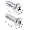 Picture of Hoewina Anti Theft License Plate Screws Kit, 8 Sets Stainless License Plate Screws, Anti-Rattle & Rust-Proof Bolts for Securing License Plates Frames or Covers on Cars, Trucks, SUVs (Silver)