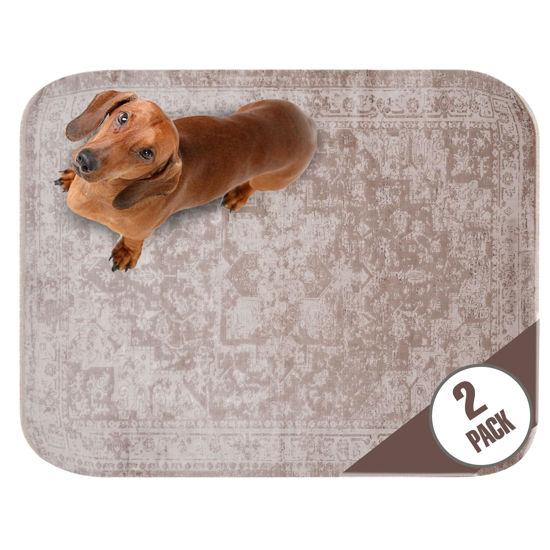 Picture of PUPIBOO Washable Pee Pads for Dogs - Super Absorbent Reusable Puppy Training Pads - 100% Waterproof, Leak-Proof & Non-Slip Whelping Pads for Pet Housebreaking