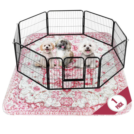 Picture of PUPIBOO Washable Pee Pads for Dogs - XXL (1 Pack) 6 FT X 6 FT Super Absorbent Reusable Puppy Training Pads - 100% Waterproof, Leak-Proof & Non-Slip Whelping Pads for Pet Housebreaking