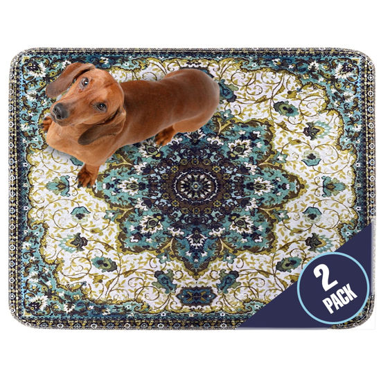 Picture of PUPIBOO Washable Pee Pads for Dogs - Super Absorbent Reusable Puppy Training Pads - 100% Waterproof, Leak-Proof & Non-Slip Whelping Pads for Pet Housebreaking