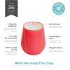 Picture of ezpz Tiny Cup (Coral) - 100% Silicone Training Cup for Infants - 12 months + - Designed by a Pediatric Feeding Specialist - Baby-led Weaning Essentials & Baby Gifts