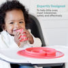 Picture of ezpz Tiny Cup (Coral) - 100% Silicone Training Cup for Infants - 12 months + - Designed by a Pediatric Feeding Specialist - Baby-led Weaning Essentials & Baby Gifts