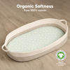 Picture of 2-Pack Organic Bassinet Sheets for Girls, Boys - 100% Cotton Bassinet Mattress Sheets Compatible with Halo Bassinest Swivel Sleeper, Graco, Baby Delight, Chicco, Unisex Fitted Bassinet Sheets (Herb)