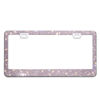 Picture of Bling Rhinestone License Plate Frame for Women 2PC，Diamond Sparkly License Plate Frames| Stainless Steel Frames & Over 1200 pcs Finest 14 Facets Glass Crystals Premium Diamond+GiftBox(Pink)