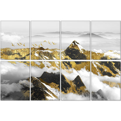 Picture of BUBOS 8 Pack Art Acoustic Panels Self-adhesive Soundproof Wall Panels,48X32Inches Sound Absorbing Panels,Decorative Acoustical Wall Panels, Acoustic Treatment for Recording Studio (Mountain)