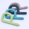 Picture of Sensory Chew Toys for Autistic Children 4 Pack, P Shape Sensory Toys for Toddlers 1-3 Chew Necklaces for Kids Adults with ADHD SPD, Silicone Teething Toys for Baby Oral Motor Stimulation