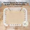 Picture of Pack and Play Sheets Fitted, 2-Pack Mini Crib Sheets - Pack N Play Sheets, Organic Fitted Crib Sheet for Pack and Play Mattress, Playard Baby Crib Sheets, Crib Sheets Neutral for Boys, Girls (Rust)