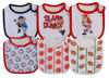 Picture of Maiwa 6 Pack Waterproof Cotton Baby Bibs for Girls Boys for Drooling Eating with Adjustable Buttons
