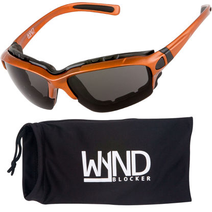 Picture of WYND Blocker Motorcycle Riding Glasses Extreme Sports Wrap Sunglasses, Orange, Smoke