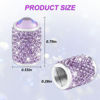 Picture of Alpmosn Car Wheel Tire Valve Caps, 4 PCS Bling Tire Valve Caps, Crystal Tire Caps Shinny Rhinestone for Women, Universal Car Dustproof Tire Valve Caps for Cars, Trucks, SUV and Motorcycles (Purple)