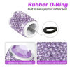 Picture of Alpmosn Car Wheel Tire Valve Caps, 4 PCS Bling Tire Valve Caps, Crystal Tire Caps Shinny Rhinestone for Women, Universal Car Dustproof Tire Valve Caps for Cars, Trucks, SUV and Motorcycles (Purple)