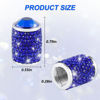 Picture of Alpmosn Car Wheel Tire Valve Caps, 4 PCS Bling Tire Valve Caps, Crystal Tire Caps Shinny Rhinestone for Women, Universal Car Dustproof Tire Valve Caps for Cars, Trucks, SUV and Motorcycles (Blue)
