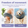 Picture of Loflaze Soft Inflatable Dog Cone Collar Alternative After Surgery - Dog Neck Donut E Collar for Large Medium Small Dogs Cats Post Surgery - Recovery Collar to Stop Licking - Grey, M