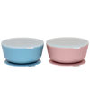 Picture of WeeSprout Suction Bowls for Baby & Toddlers (Set of 2) - 100% Silicone w/Plastic Lid - Leak Proof Feeding Supplies - Dishwasher & Microwave Safe Infant Dinnerware w/Extra Strong Base