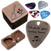 Picture of JUPPE Birthday Gifts For HIm or Her, Bronze I'd Pick You Every Time Guitar Pick With Wood Gift Box Music Gifts For Men Women Boy Girl (Wood Box Set)