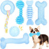 Picture of CGBD Puppy Toys, 6 Pack Dog Chew Toys for Puppy, Cute Blue Small Dog Toys, Teething Toys for Puppies, Soft Durable Interactive Chew Toy for Small Dogs