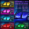 Picture of LivTee Accent Interior Car Lights, Smart Car Interior Lights with App Control, RGB LED Lights with Music Mode and DIY Mode, 2 Lines Design LED Lights for Cars with Charger, Car Accessories for Women