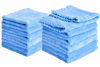 Picture of Kyapoo Baby Washcloths 12 Pack 12x12 Inches Microfiber Coral Fleece Extra Absorbent and Soft for Newborns, Infants and Toddlers-Blue