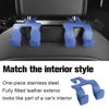Picture of LivTee Upgraded Superior Leather Car Seat Back Headrest Hook, 2 in 1 Auto Seat Hook Hangers Holder Organization Interior Accessories for Purses Coats Umbrellas Grocery Bags Handbag (Blue)