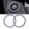 Picture of WINKA Car Engines Start Stop Accessories for Car Interior Decoration Light Purple 2pcs Rhinestone Sticker