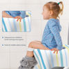 Picture of 30 Pack Toilet Seat Covers Disposable, Large Waterproof Potty Covers for Toddlers, Kids, and Adults, Toddler Potty Training for Public Restroom, Airplane, Trip, Individually Wrapped for Travel - Wave