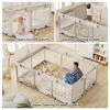 Picture of Baby Playpen,Playpen, Playpen for Babies and Toddlers, Play Pen for Kids, Play Pens for Babies and Toddlers for Apartment (71 * 47 Gray playpen Without mat)