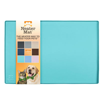 Picture of Neater Pet Brands Neater Mat Pet Mats for Food and Water, Dog Bowl Mat Waterproof Silicone, Pet Mat for Dog or Cat, Dog Food Mats for Floors Waterproof, Dog Water Mat & Dog Food Mat with Raised Edge