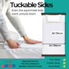 Picture of Hygge Sheets® Potty Training Pee Pads for Kids, Toddlers - 2 Pack - 100% Waterproof, Non Slip Bed Wetting Pad for Twin Beds - Washable, Reusable Mattress & Sheet Protector - White