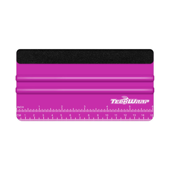 Picture of TECKWRAP Professional Squeegee Tool for Vinyl Decals, Inkjet Vinyl Sticker Paper,and Wallpaper - 6"x2.9", Scratch-Free Application (Pitaya)
