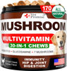 Picture of Mushroom for Dogs - 170 Chews - Turkey Tail - Mushroom Supplement for Dogs - Lions Mane - Reishi - Immunity Support Multivitamin Vitamins - Joint Health - Energy - Gut - Skin - Made in USA