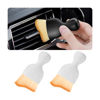Picture of Blilo 2PCS Car Interior Detailing Brush with Dust Cover, Auto Soft Hair Cleaning Brushes, Scratch Free Curved Dirt Collectors, for Vehicle Dashboard Air Conditioner Vents Leather Computer (White/2PCS)